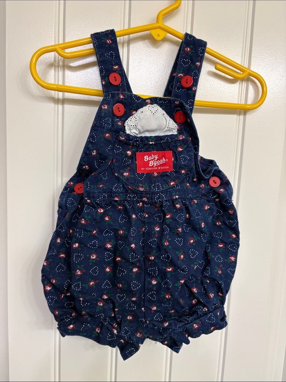 Vintage‎ Baby B'gosh Navy Floral Bubble Overalls